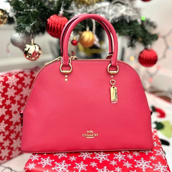 NWT Coach Large Leather Katy Satchel in Watermelon - Picture 1 of 9